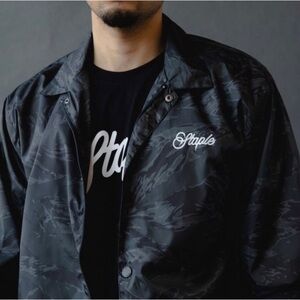 Staple pigeon X collaboration with thread beast lightweight black camo jacket